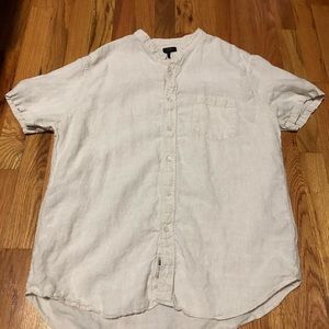 J-Crew Men’s Linen Button Down LARGE